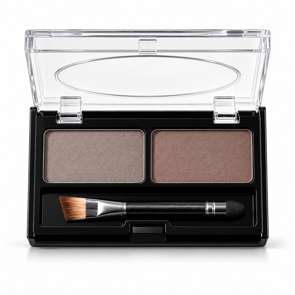 2-Color Eyebrow Powder Palette with Angled Brush, Natural Brow Makeup Kit for Filling, Shaping and Defining Eyebrows