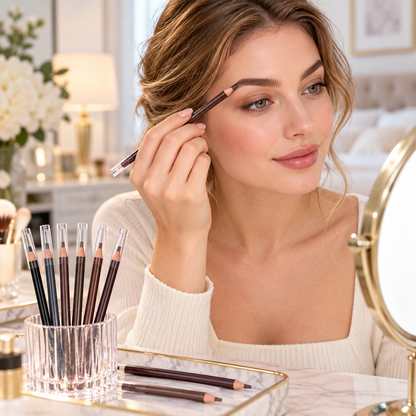 Precision Eyebrow Pencil with Angled Tip, Natural-Looking Brow Definer for Filling, Shaping and Everyday Makeup